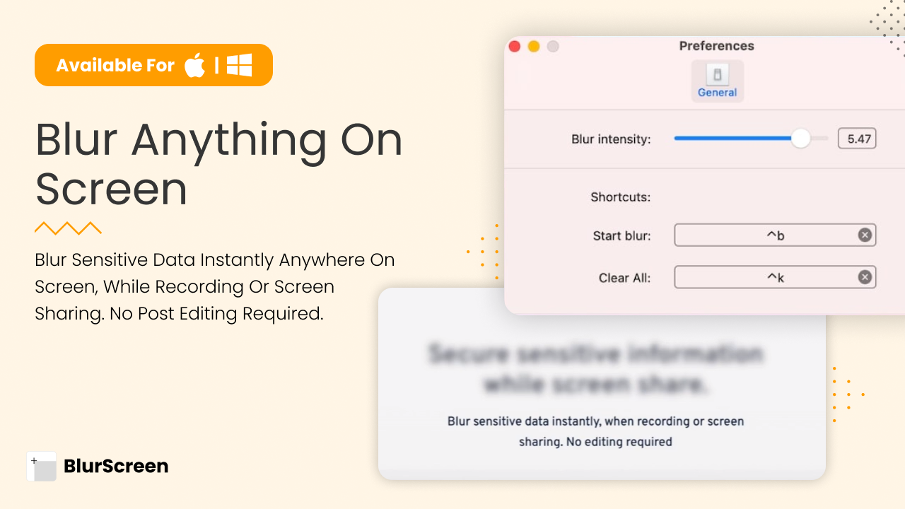 BlurScreen App - Blur Anything on Screen