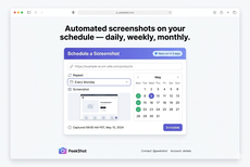 Automated website monitoring with daily, weekly, and monthly scheduled screenshots. thumbnail
