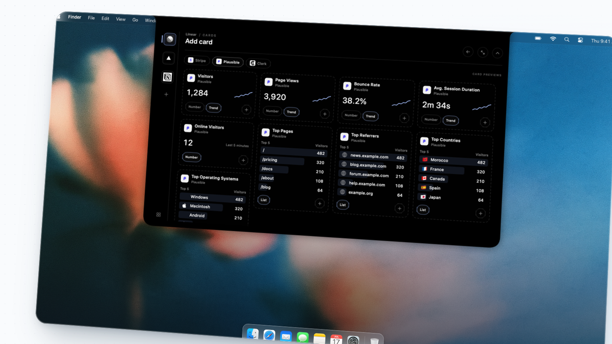 Dashboard View for tinykpi
