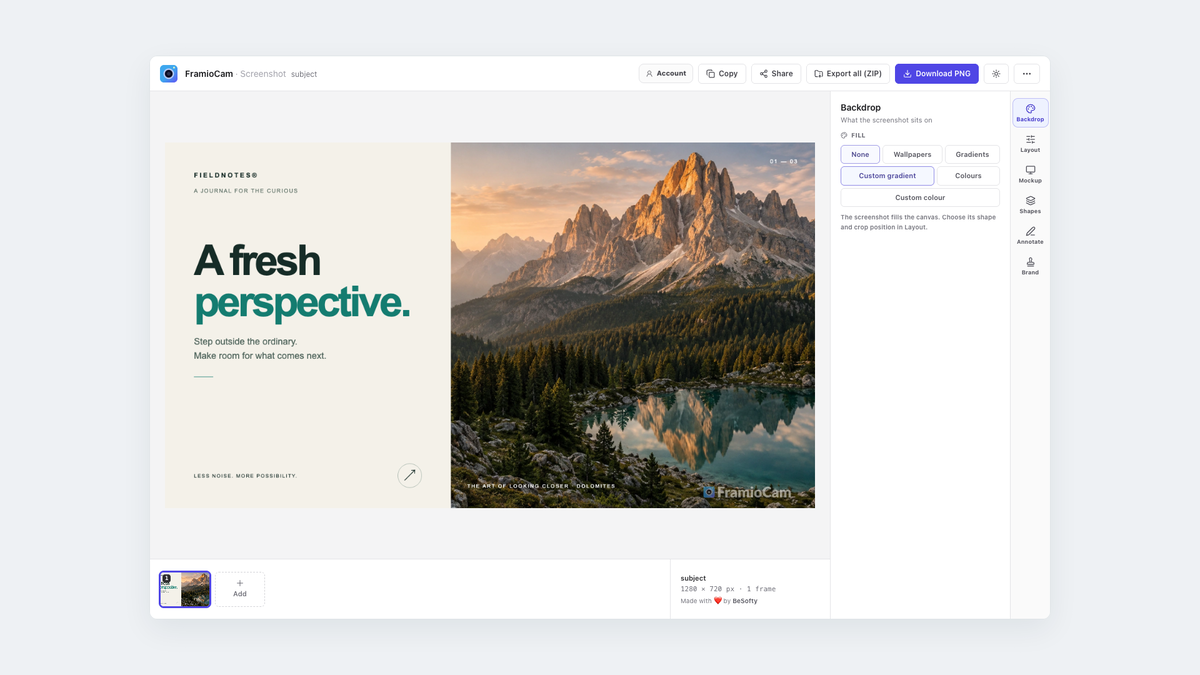 Turn full-page screenshots into clear visual guides