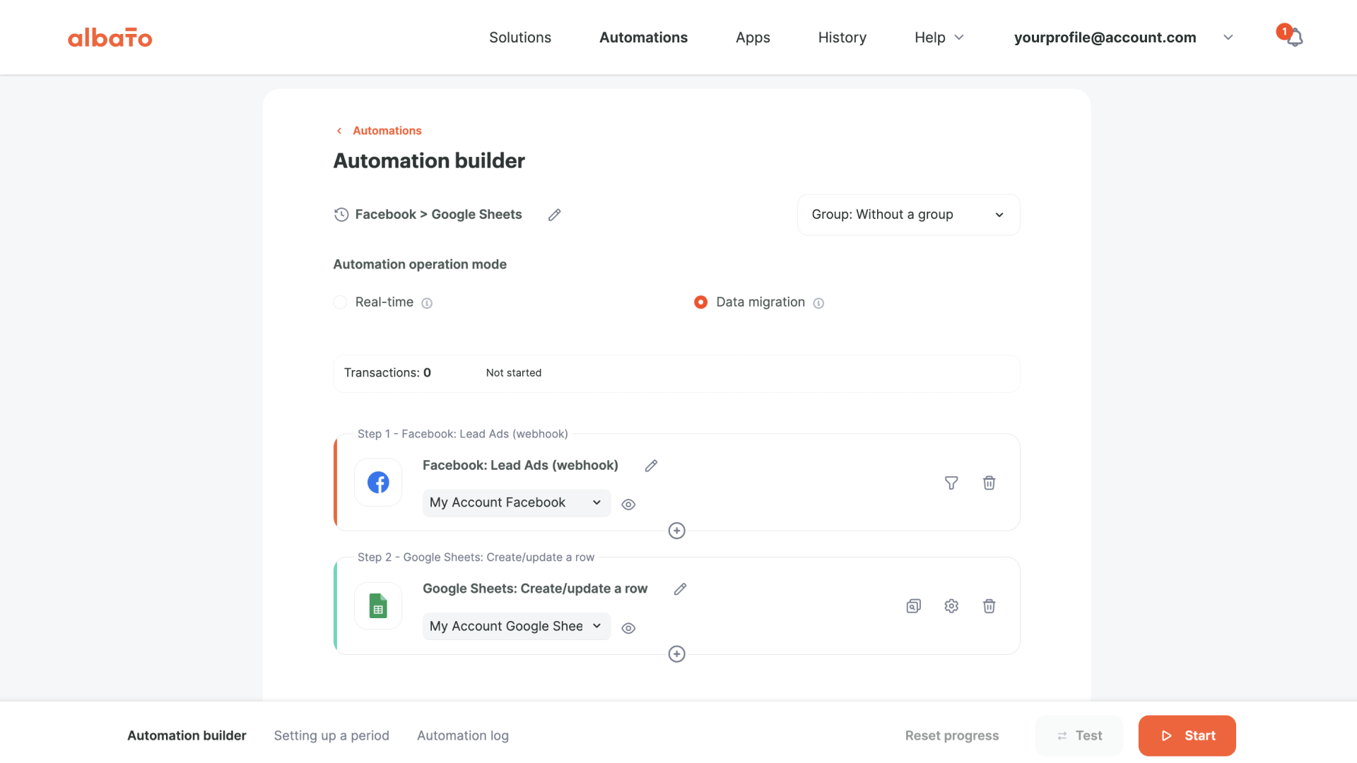 Automation builder