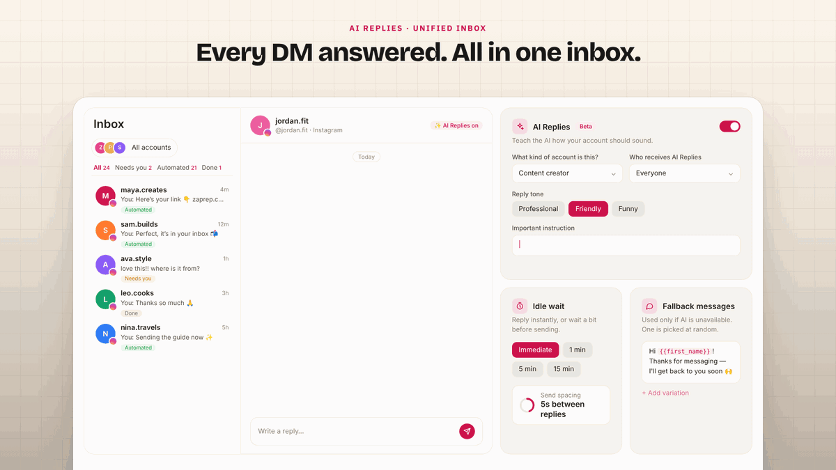 AI Replies & Unified Inbox