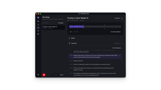 A transcribed Voice Recording or Meeting thumbnail