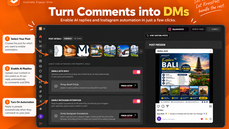 KrossPost.ai dashboard showing Instagram Comment-to-DM automation, AI replies, post selection, and automated messaging setup. thumbnail