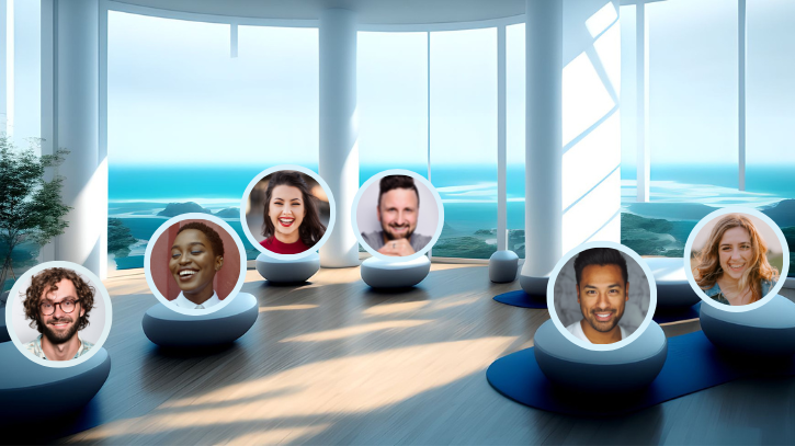 View other attendees in the virtual event space