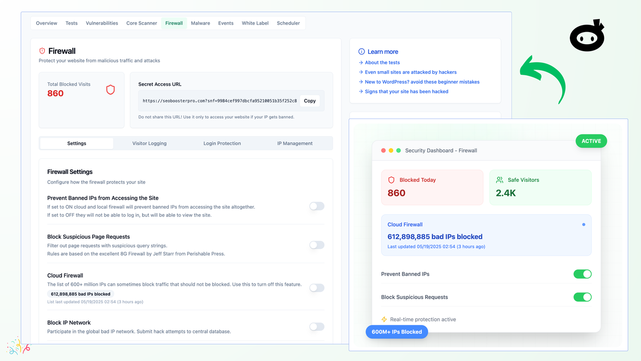Block malicious activity