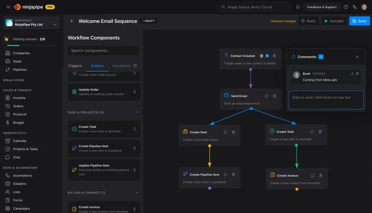 Build automated workflows