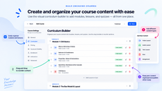 CourseGlade curriculum builder showing modules, lessons, quizzes, and drag-and-drop course organization thumbnail
