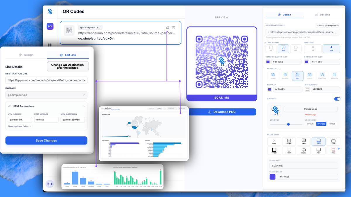 QR codes you can customize and change after printing