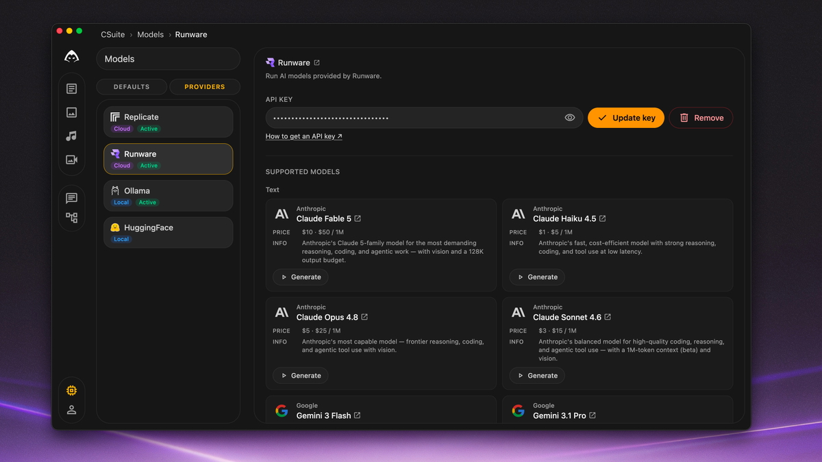 Run models on your own machine, no cloud required