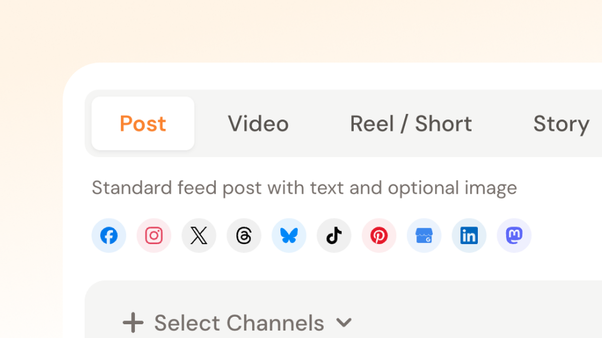Multi-platform composer for publishing and scheduling social media posts.