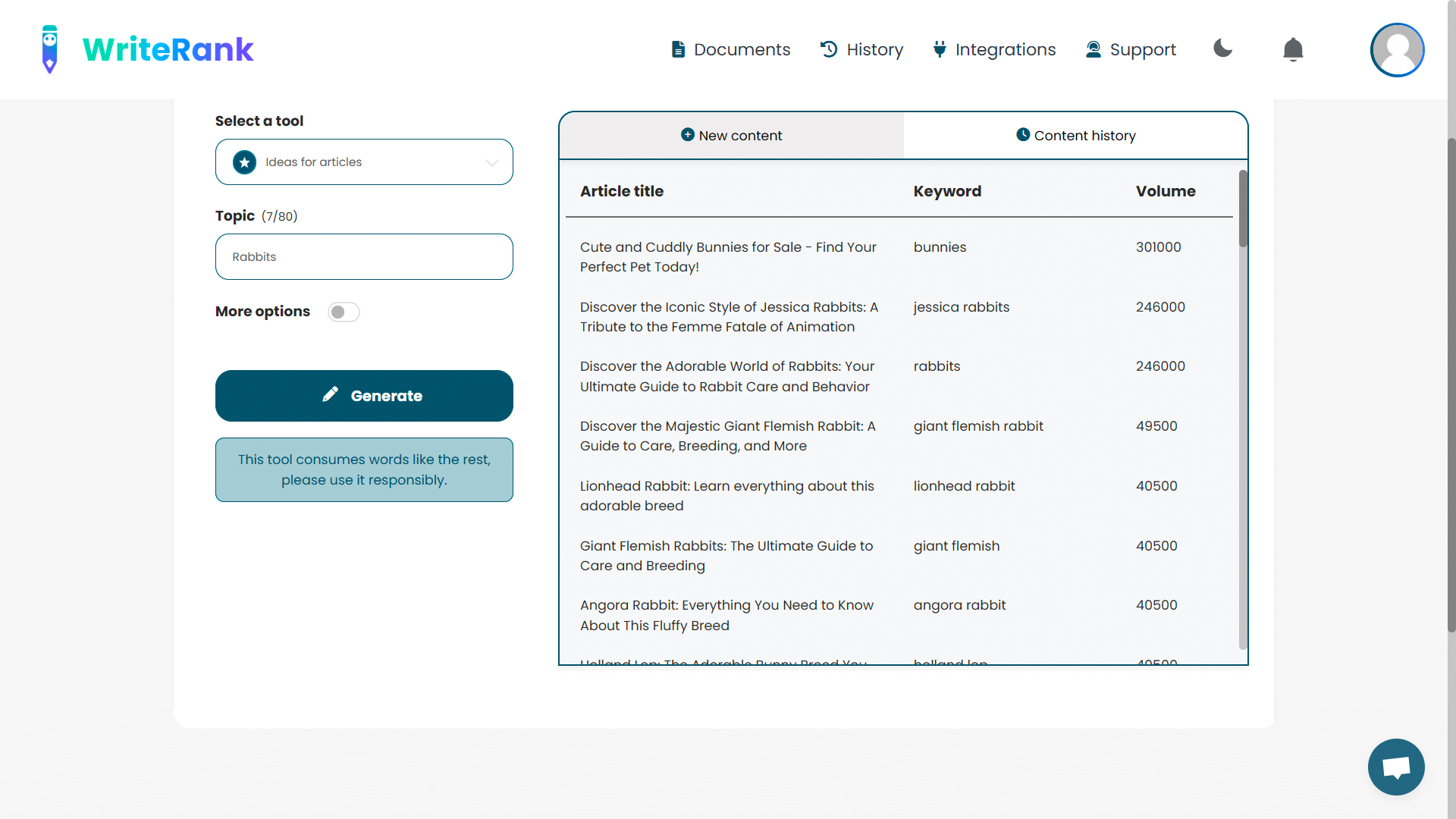 Keyword research