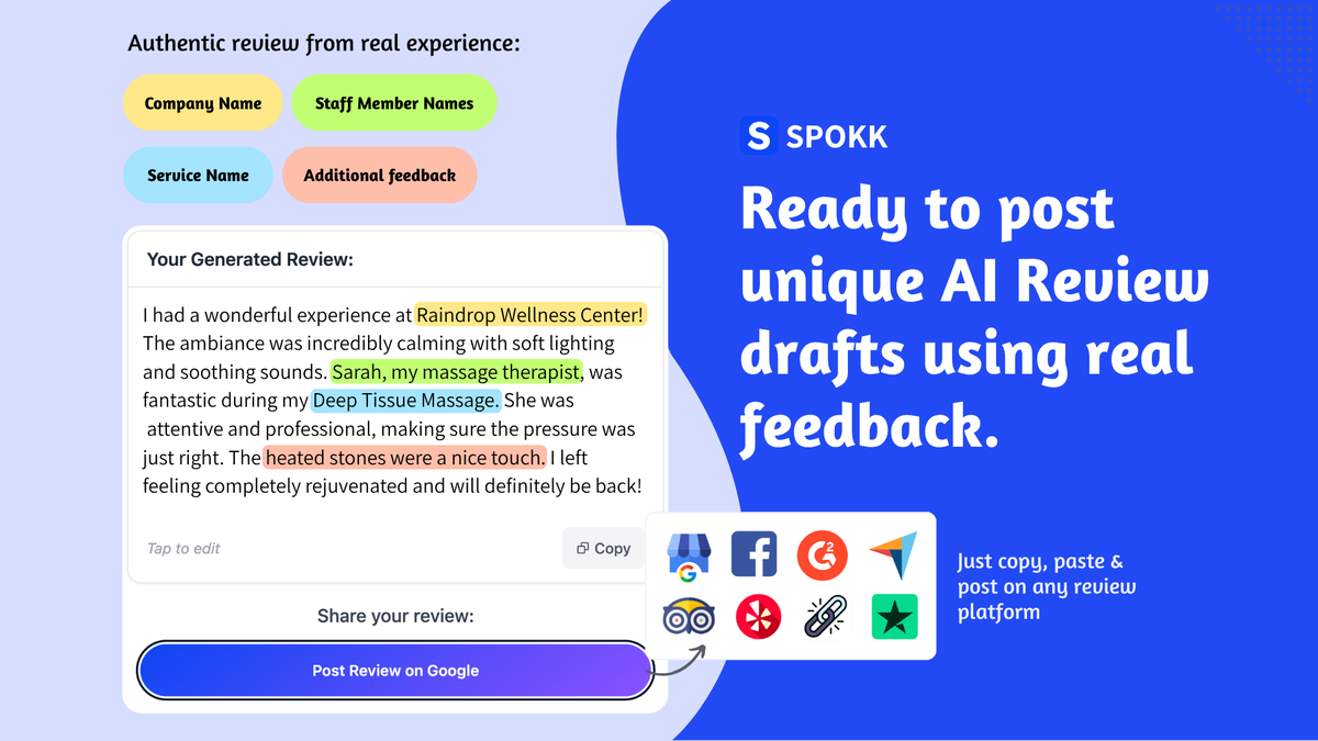 AI-generated reviews made easy