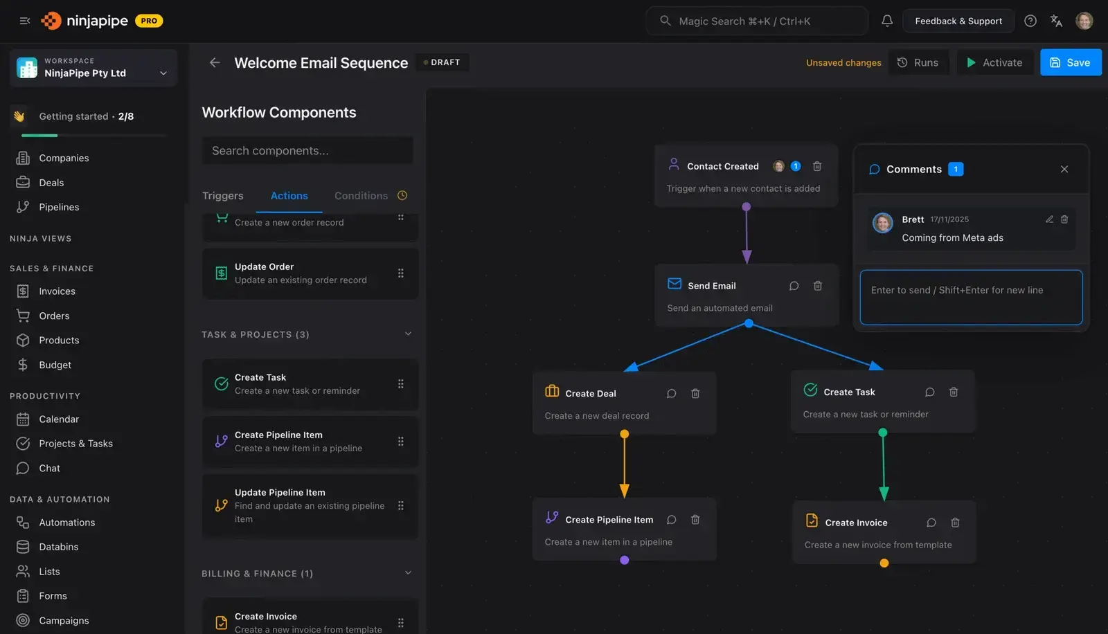 Automation workflows