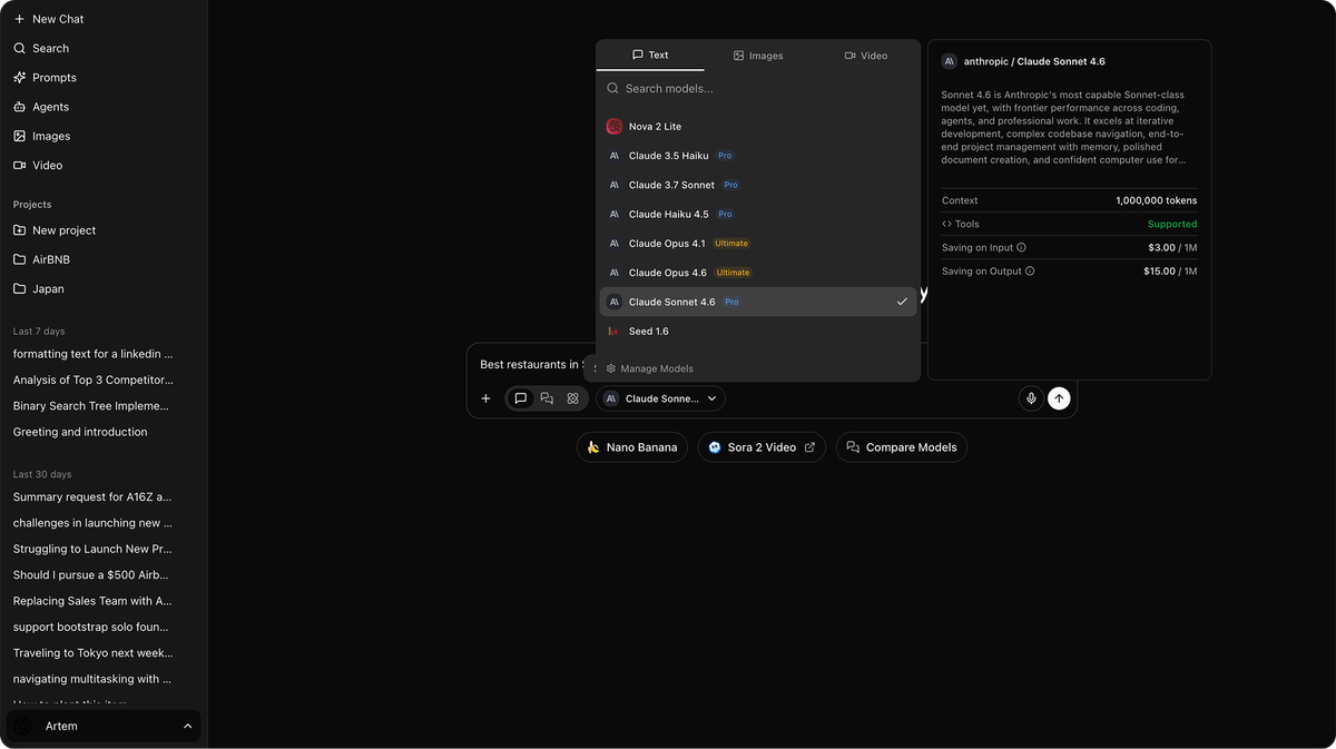 Choose and control your models