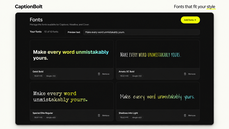 Saved fonts and style previews thumbnail