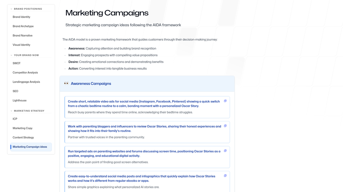 Map out marketing campaigns