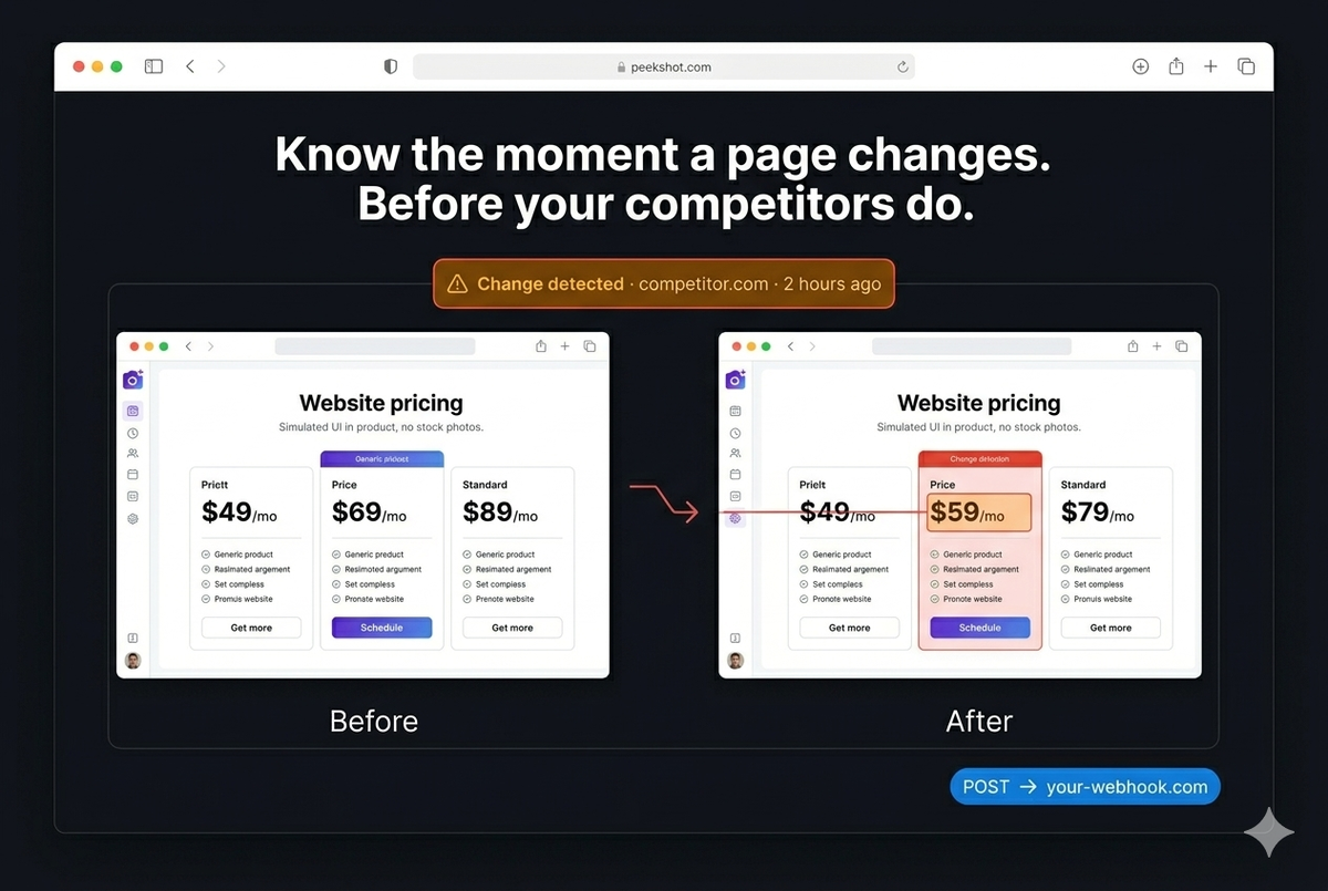 Manage and organize website screenshots with PeekShot’s clean dashboard, project folders, and cloud storage.