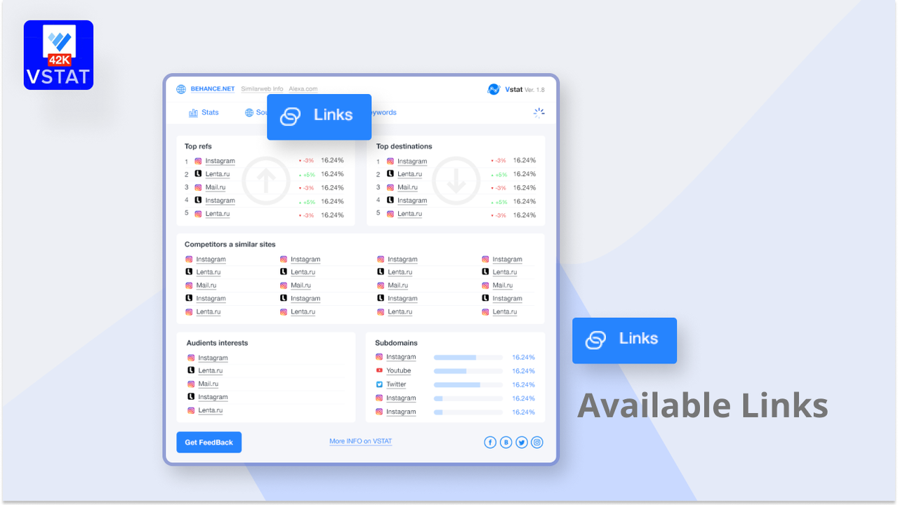 VStat - Web Traffic Analysis and marketing prospecting tool