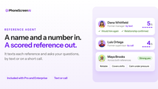 Reference Agent overview: example reference feedback collected by text and phone, included with Pro and Enterprise. thumbnail