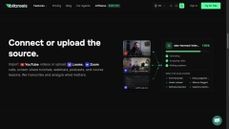 BlitzReels source import showing YouTube, Loom, Zoom, webinar, podcast, course, and video upload options thumbnail
