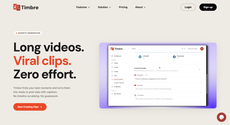 Timbre helps creators automatically turn long-form videos into short clips and social content. thumbnail