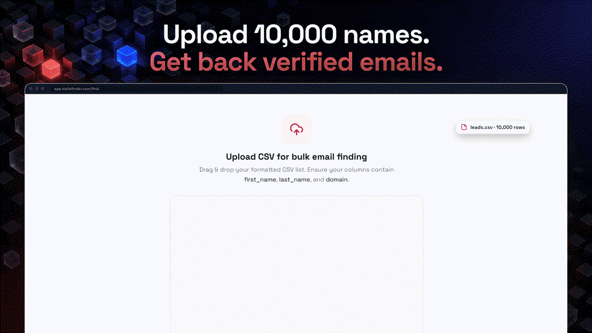 Bulk finder with advanced search