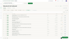 GrantHub Pro AI search returning scored grant matches for an EIN thumbnail