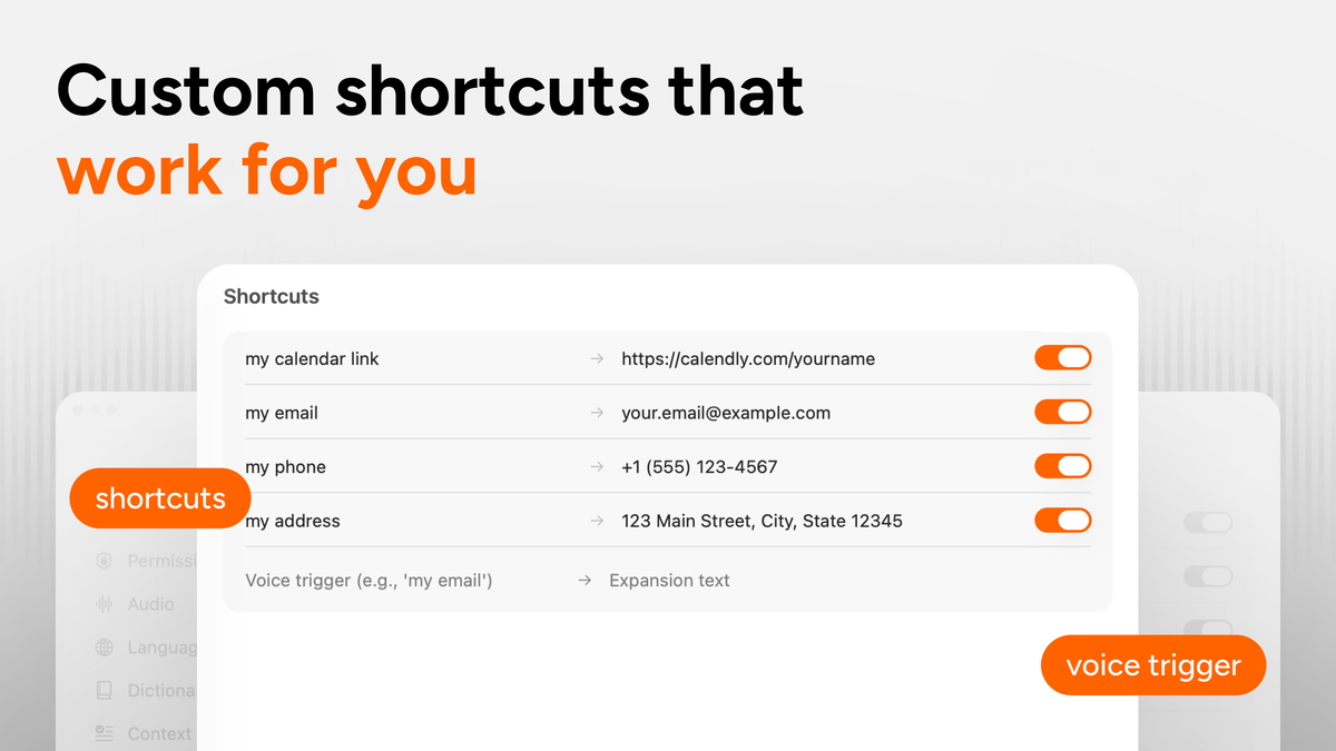 Save time with voice shortcuts