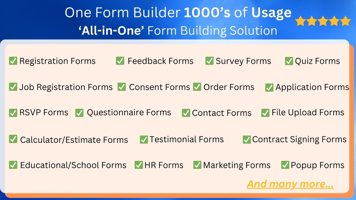 Thousands of possibilities, here are a few examples!