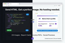 Convert custom HTML reports and documents into high-quality downloadable screenshots instantly. thumbnail