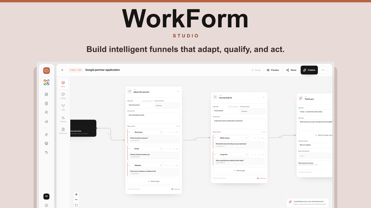 Build funnel forms