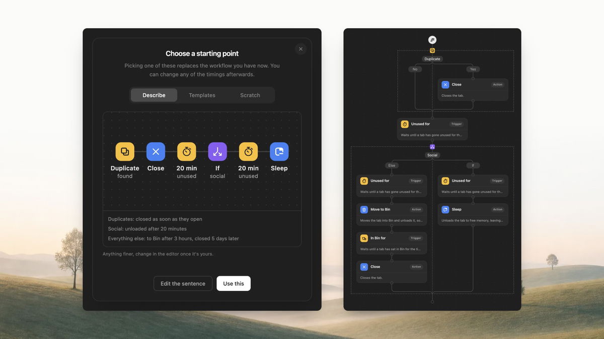 Describe drafting a workflow