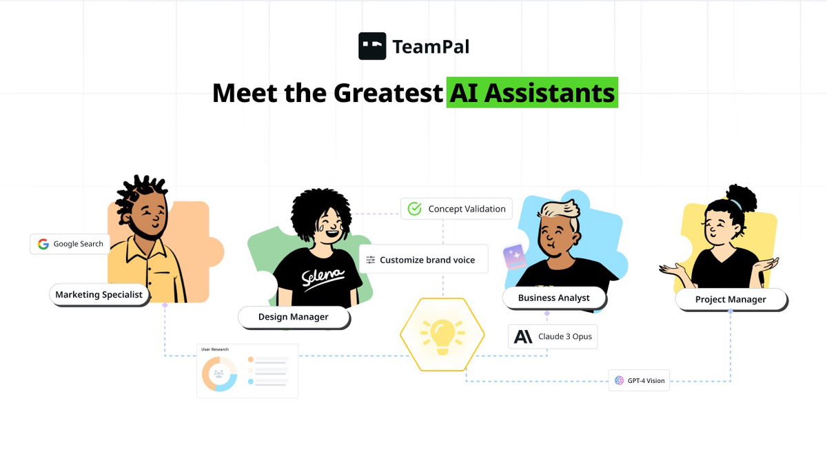 Pick from ready-made AI agents designed to handle specific roles and tasks.