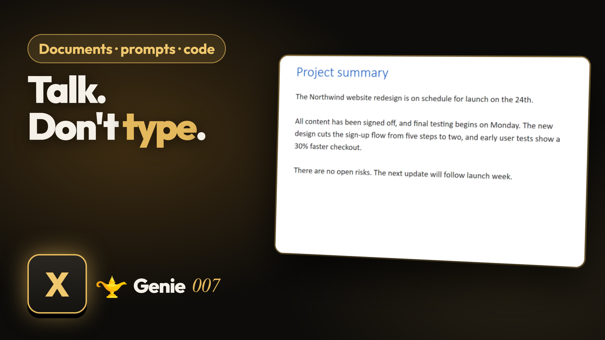 Voice typing a Word document: talk, do not type
