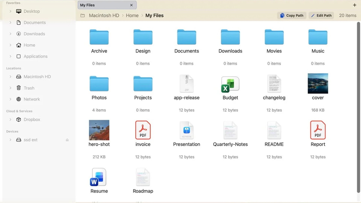 Match the file view to the way you work