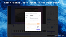 Export finished videos or sync to cloud and share links thumbnail