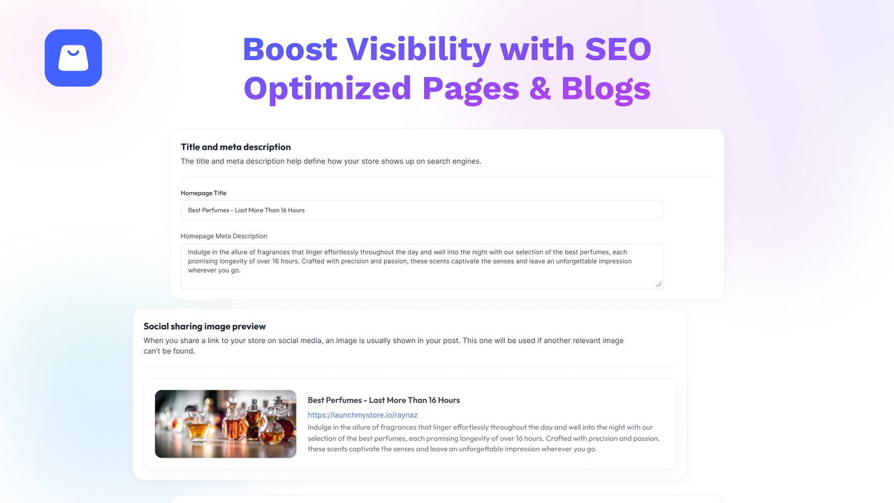 Boost SEO and visibility