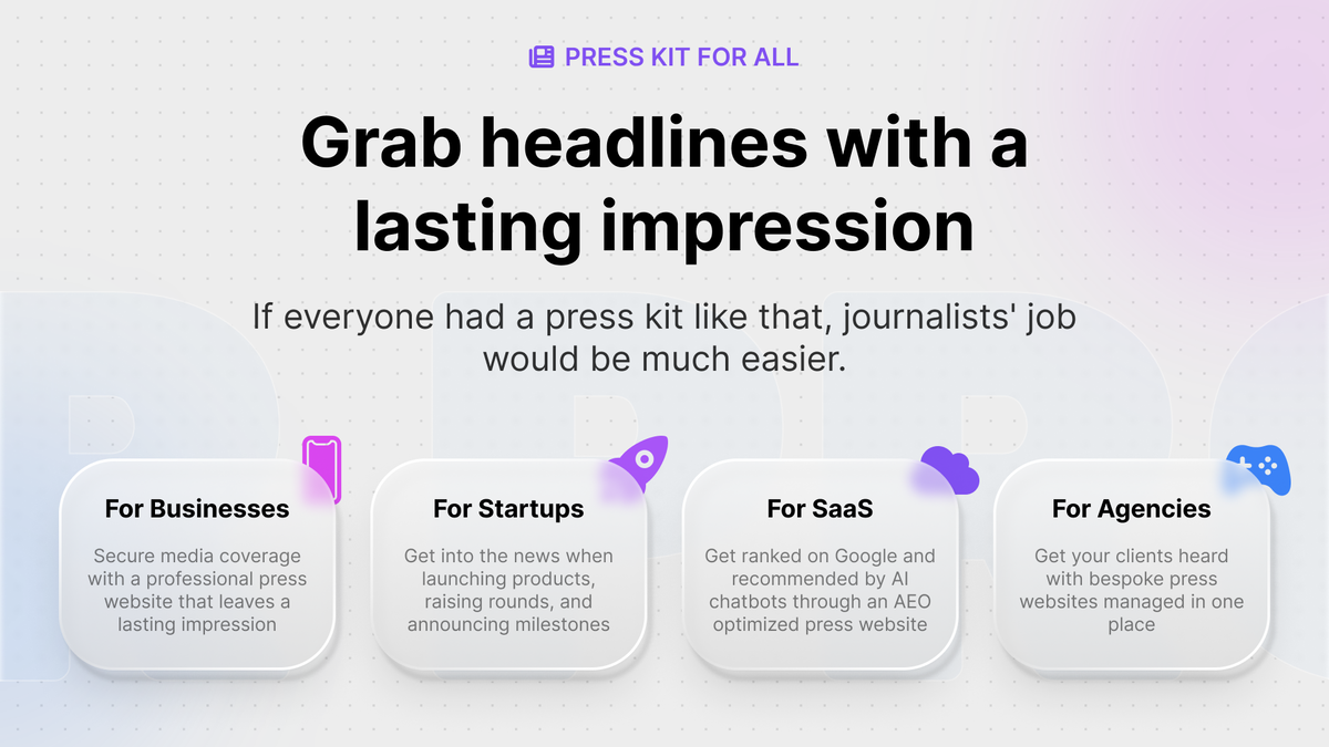 Pressdeck - get noticed in media