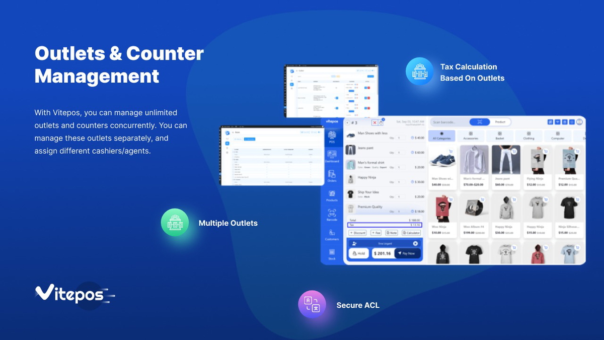 Run unlimited outlets and counters with ease