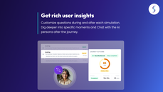 Synthers AI journey results showing a completed booking task with a 65/100 score, medium risk, 29 steps, and AI persona results. thumbnail