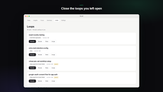 Recall Loops view listing stalled threads with Resume, Snooze, Done, and Let go actions thumbnail