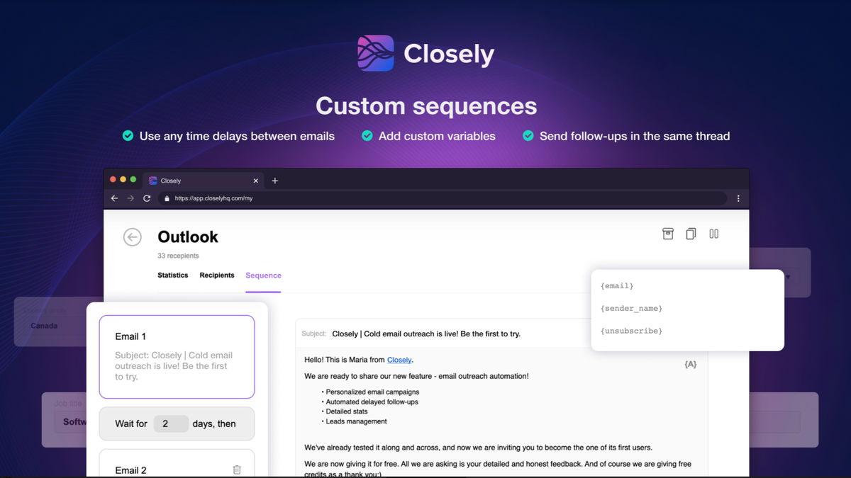 Launch & monitor highly-customized email campaigns with our intuitive workflow editor & fully-featured email automation.