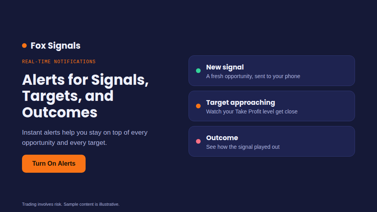 Alerts for Signals, Targets, and Outcomes
