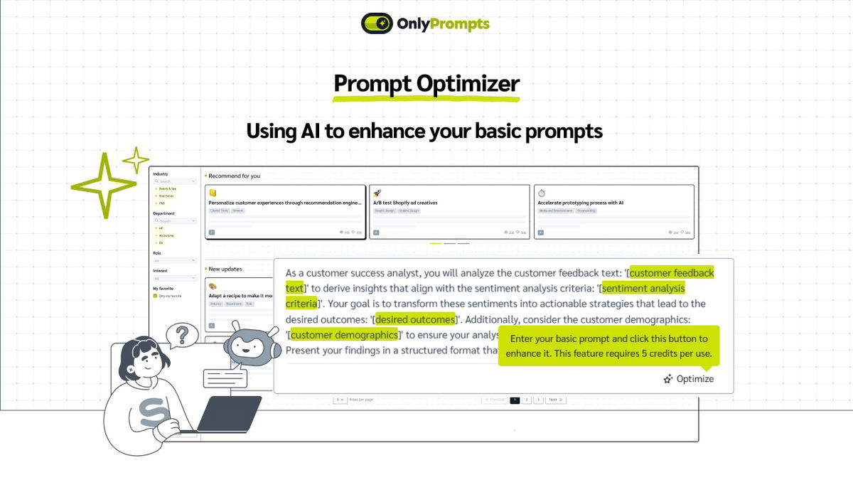 Refine prompts instantly