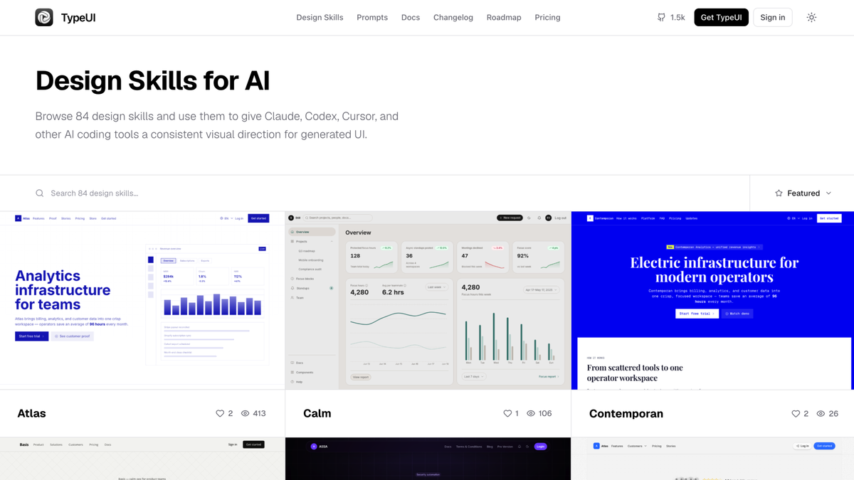 Design skills for AI agents