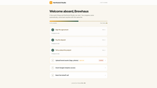 Branded onboarding portal with sign, deposit, intake, and upload steps on one page thumbnail