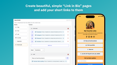 Create beautiful, simple “Link in Bio” pages and add your short links to them thumbnail