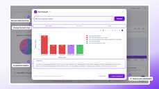 ChartsyAI interface demonstrating AI-powered analytics. A user asks "Why are my payments failing?", and Chartsy generates a bar chart of payment failure reasons with a plain-English explanation and the option to save the analysis to a dashboard. thumbnail