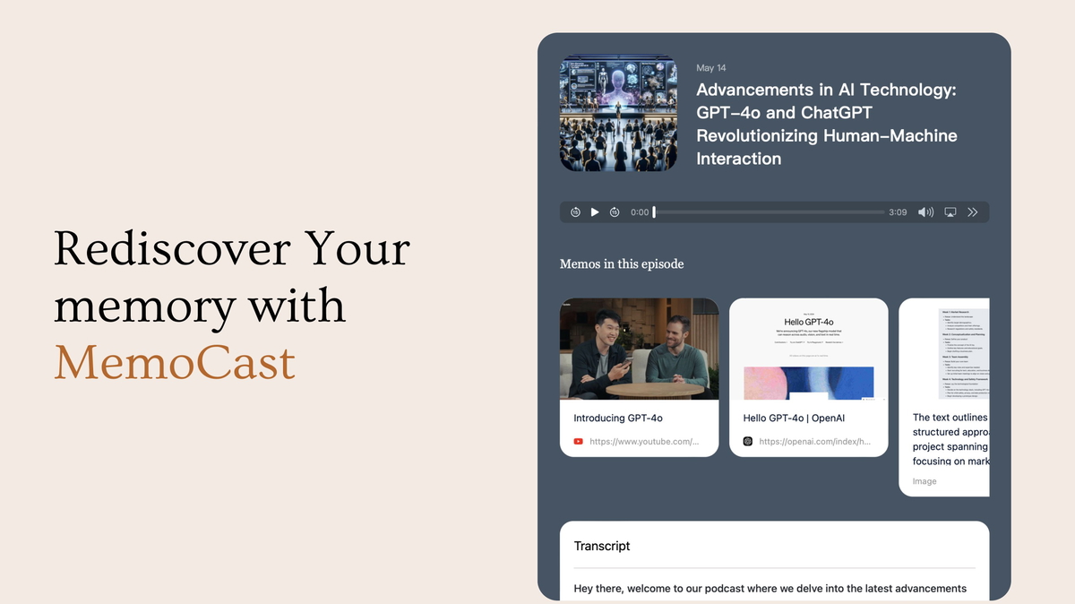 Revolutionary recall with MemoCast